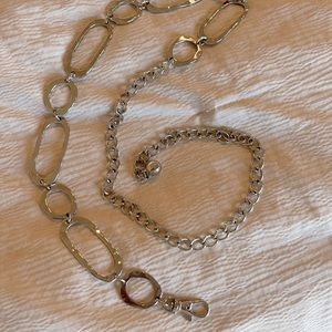 Chico’s silver chain belt